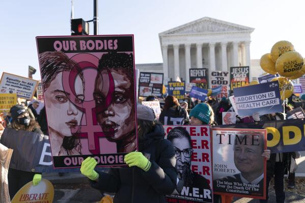 Outside Supreme Court crowd amplifies abortion arguments AP News